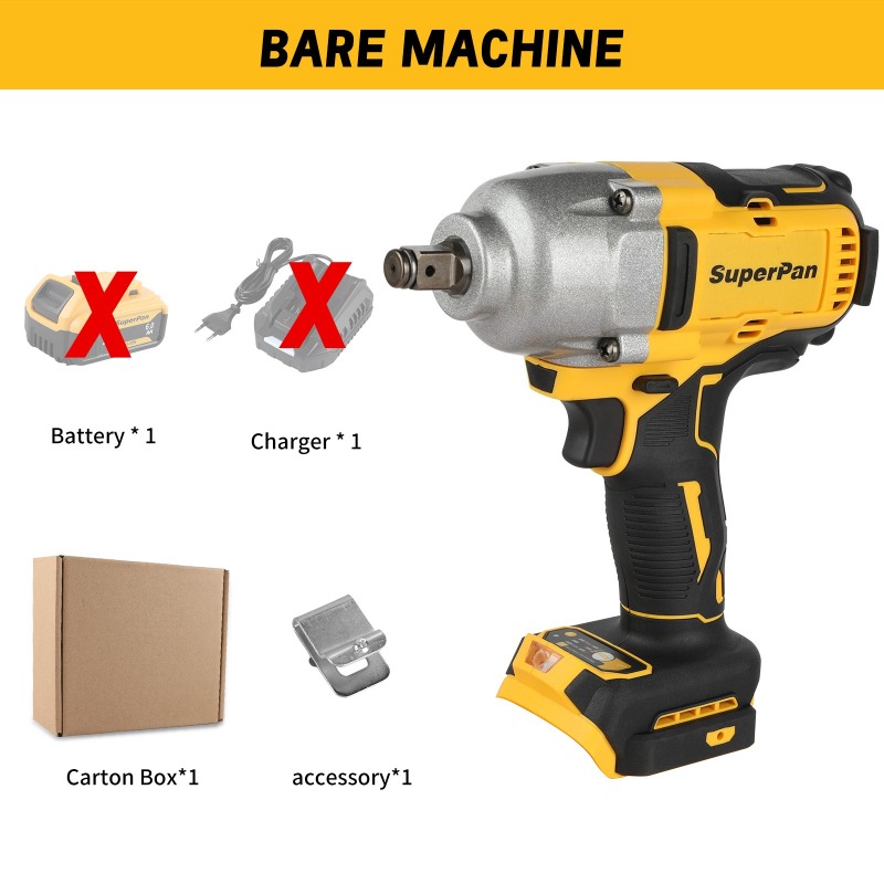 Power Tools Construction - مفتاح ربط طرق لاسلكي بدون فرشاة،