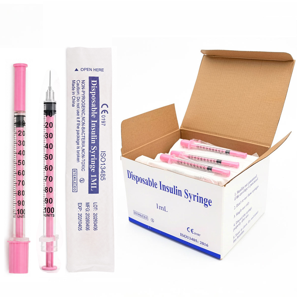 Power Toolbox - 100 قطعة/صندوق إبرة أنسولين وردية 1
