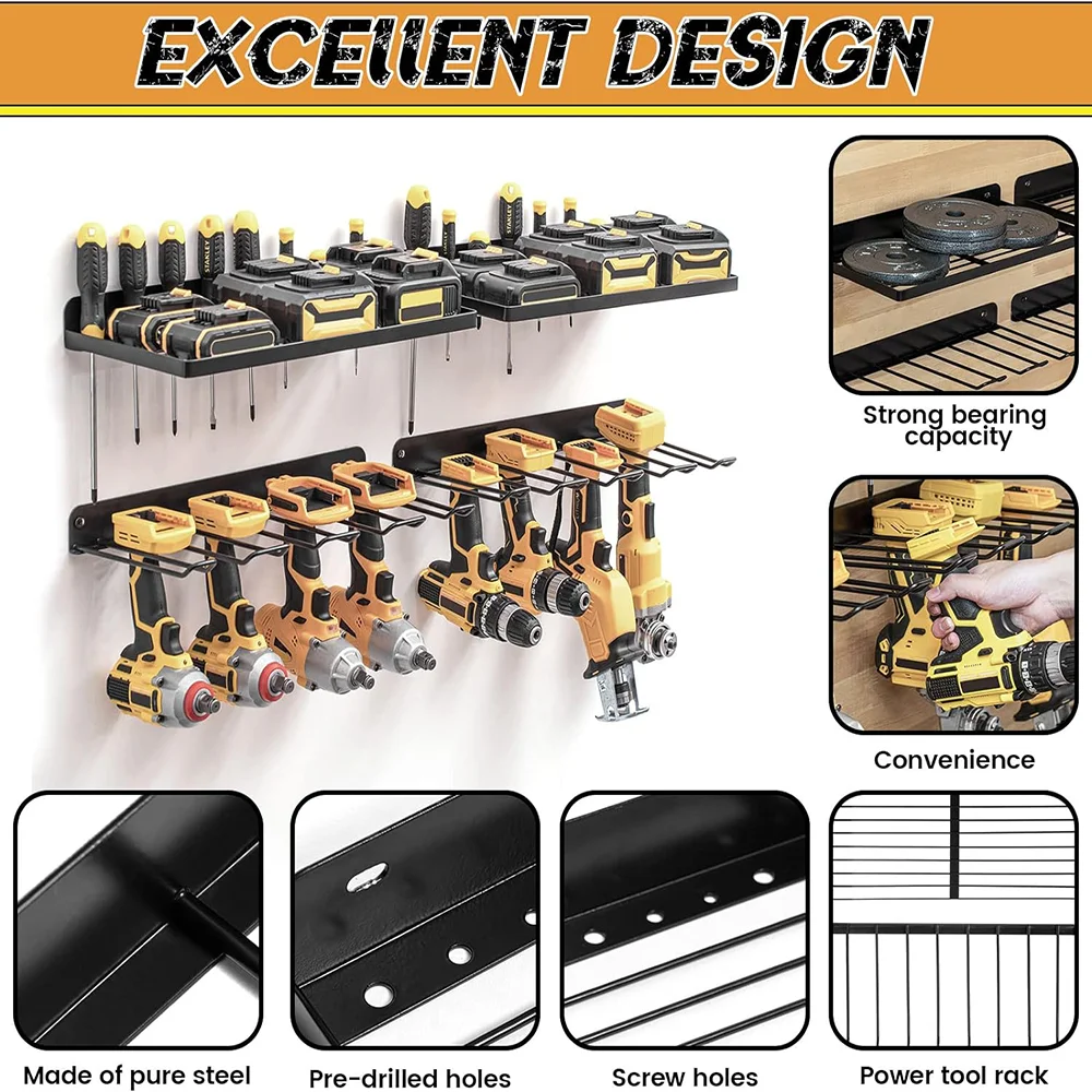 Power Tools On Pegboard - أداة السلطة جدار جبل حامل الثقيلة