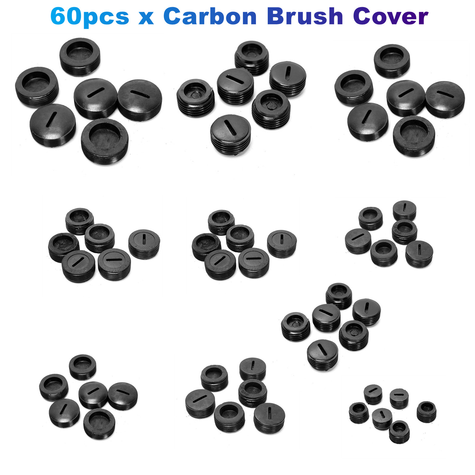 Power Tools Carbon Brush - 60 قطعة/الوحدة العالمي غطاء فرشاة الكربون