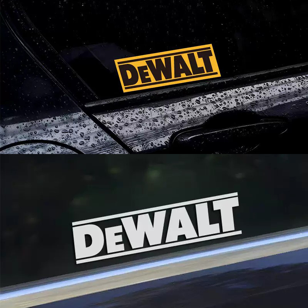 ملصقات عاكسة بشعار ديوالت مقاو - مراجعة Power Tools Logo وسعره